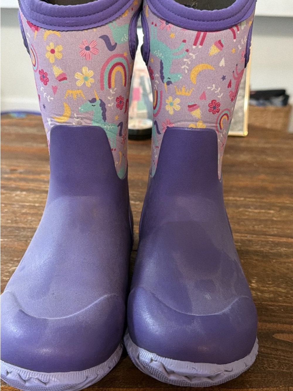 Bogs Purple Unicorn & Rainbow Kids Boots